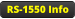 RS-1550 Info